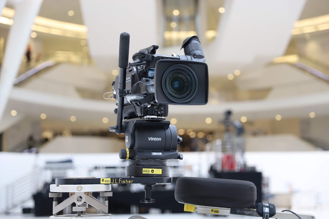black dslr camera on white background